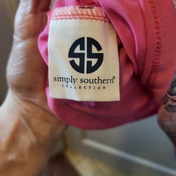 Simply Southern Large  NWT Babydoll scallops dress lined - Picture 4 of 13